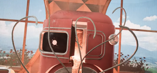 Похотливая Элеонора из Atomic Heart в образе девушки. Холодильник глазами нейросети Midjourney⁠⁠