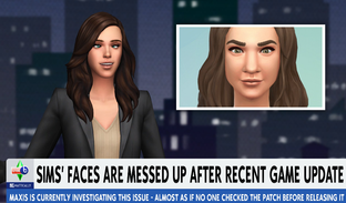 Патч The Sims 4 сломал зубы и лица персонажам