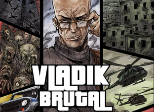 13 обложек комикса VLADIK BRUTAL. Представлены арты в духе GTA, DOOM и не только