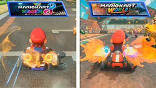 Mario Kart World сравнили с Mario Kart 8 Deluxe.  Графика и мир изменились