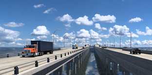 Мосты и дамба Луизианы в American Truck Simulator. Новые скриншоты дополнения про южный штат