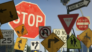 GTA 5 нарушает законы Калифорнии — исследователь указал на системную проблему дорожных знаков