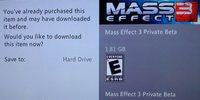 Приватная бета Mass Effect 3 случайно всплыла в обновленном Xbox Live Dashboard