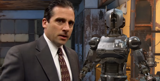 Блогер перенёс Майкла Скотта из «Офиса» в мир Fallout 4 и показал результат — поселению помогать не стал