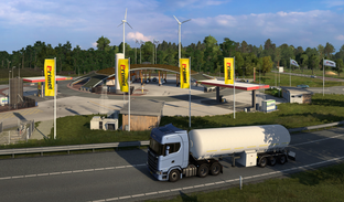 Разработчики Euro Truck Simulator 2 показали «сверхсовременную» заправку и места отдыха из обновления Бенилюкса
