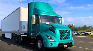 В American Truck Simulator бесплатно добавили первый электрогрузовик и обычную модель Volvo