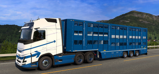Euro Truck Simulator 2 получит современный прицеп для перевозки скота — скриншоты обновления 1.61