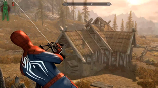 Skyrim mixed with Escape from Tarkov and Spider-Man - modders learned to combine popular games using AI