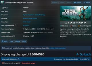 Похоже, авторы Tomb Raider: Legacy of Atlantis отказались от Denuvo