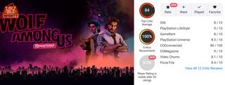 Critics remembered why they loved The Wolf Among Us: the remaster received high scores