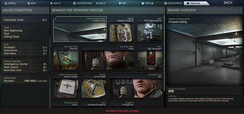 Nikita Buyanov showed the PvE prestige menu in Escape from Tarkov - developers will refine the behavior and equipment of PMC bots