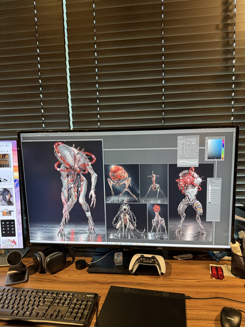 Monsters and menu from Stellar Blade: Blood Rain shown, but not by developers, by The Weeknd