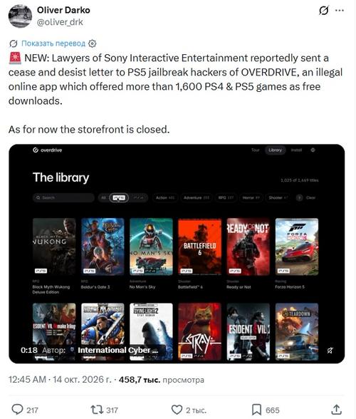 Юристы Sony взялись за взломанные PS5? Неофициальный магазин игр закрыли