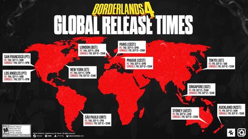 Hora de lanzamiento de Borderlands 4