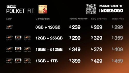 Prices for Pocket Fit with Snapdragon G3 Gen 3 chip