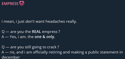 Telegram channel Empress