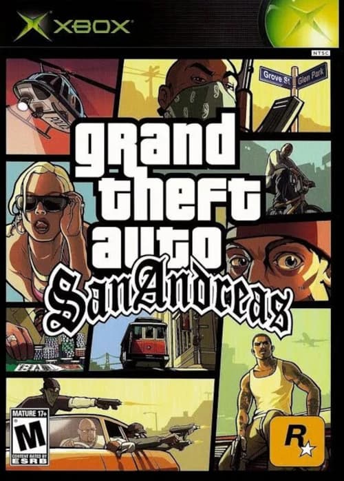 Обложка диска Grand Theft Auto: San Andreas. Изображение принадлежит Rockstar Games.