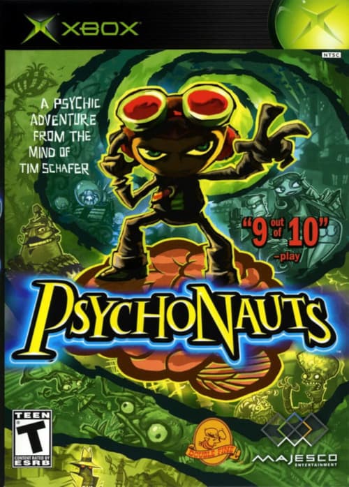 Обложка диска Psychonauts. Изображение принадлежит  Majesco Entertainment.