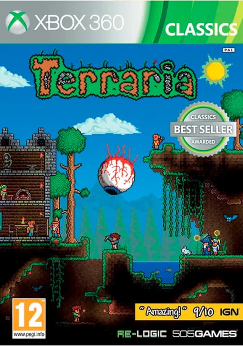 Обложка диска Terraria. Изображение принадлежит Re-Logic.