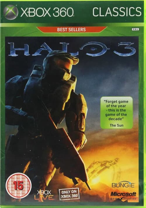 Обложка диска Halo 3. Изображение принадлежит Bungie и Microsoft.